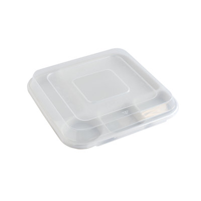 Plat de service en plastique avec couvercle