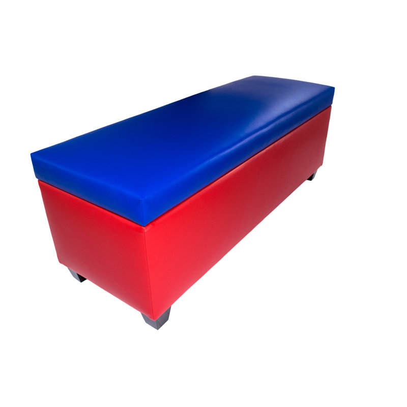 Banc de rangement pour chaussures 36 paire Kenyon, Bleu et noir