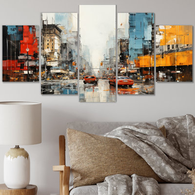 Urban Eclecticism - 5 pièces sur toile tendue