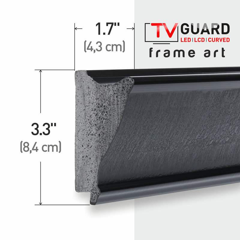 Cadre moderne pour cadre télé Samsung, Noir moderne, 55"