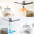 52" Modern Flush Mount Smart RGB LED Ceiling Fan with Remote and APP Control, Glass Shade, Double-Sided Wood Blades, 3CCT Dimmable Lights, 6-Speed Reversible DC Motor, Timer