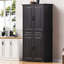 Armoire de cuisine de 71 po de hauteur avec 3 organisateurs coulissants, armoire de rangement autoportante avec 6 tablettes de porte et 2 tiroirs