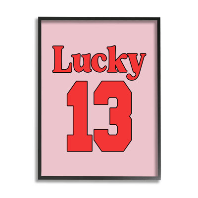 Lucky 13 Varsity Text Framed by House of Lulu
