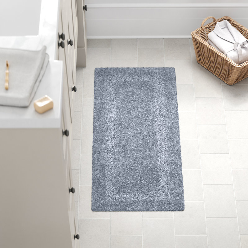 Tapis de bain en coton 60 po x 24 po Ragini - Tapis de bain lavables à la machine pour la salle de bain, la cuisine ou la salle de lavage