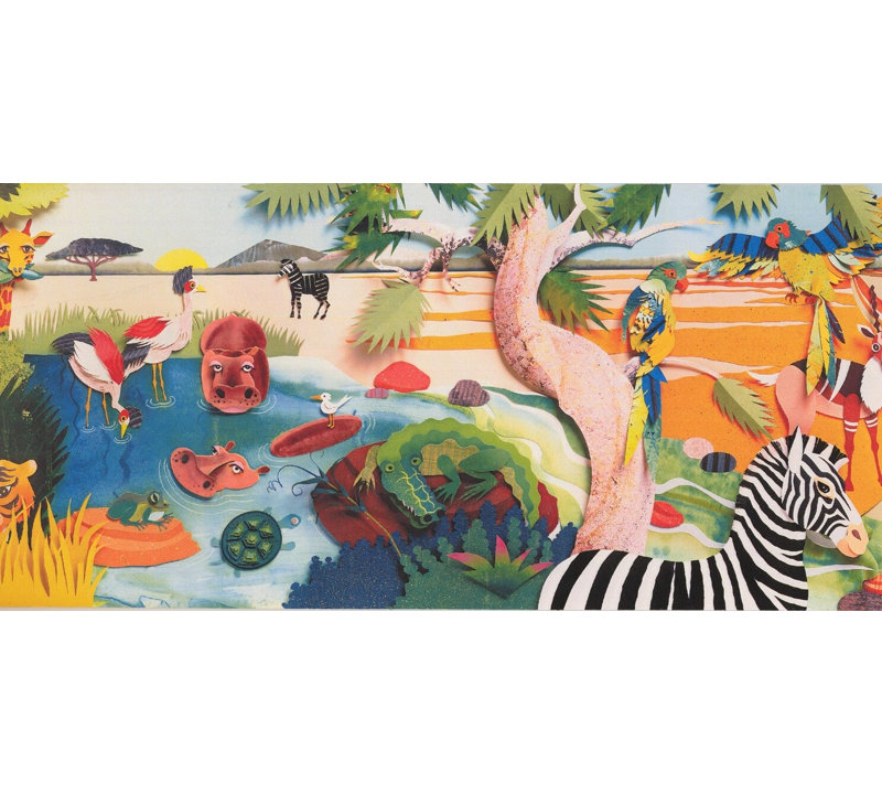 Bordure de papier peint Jarboe, Orange