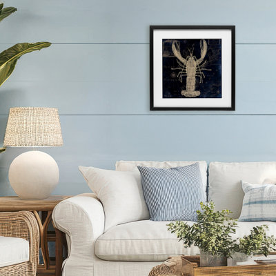 «Lobster Contour over Map», reproduction encadrée sous verre, conception de Sasha