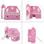 Lit mezzanine avec tente et tour Slide - Rose-1701681901