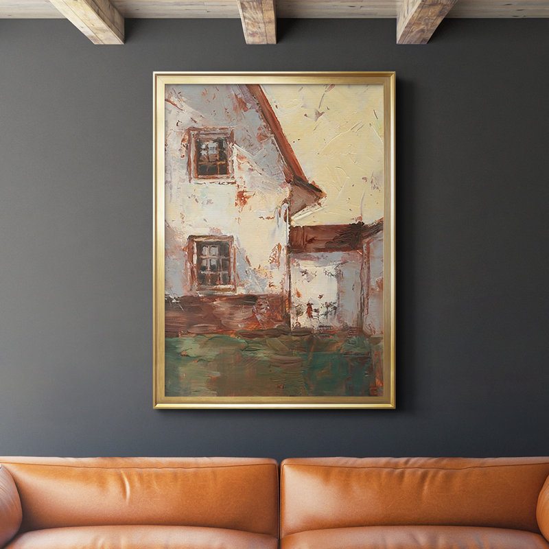 Sunlit Barn I, reproduction d'art encadrée, H 42,5 po x l 30,5 po x P 1,25 po, Or