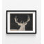 «Brow Tine Deer II» par Regina Moore, décor de cerf rustique, art mural tableau noir, impression d'affiche Marnay, affiche encadrée Marnay