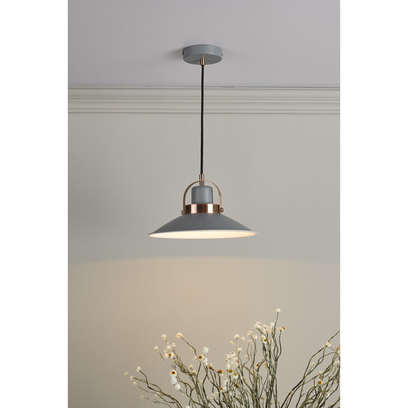 Ashleigh 1 - Light Cone Pendant, Copper/Grey