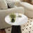 Housel Faux Marble Round End Table