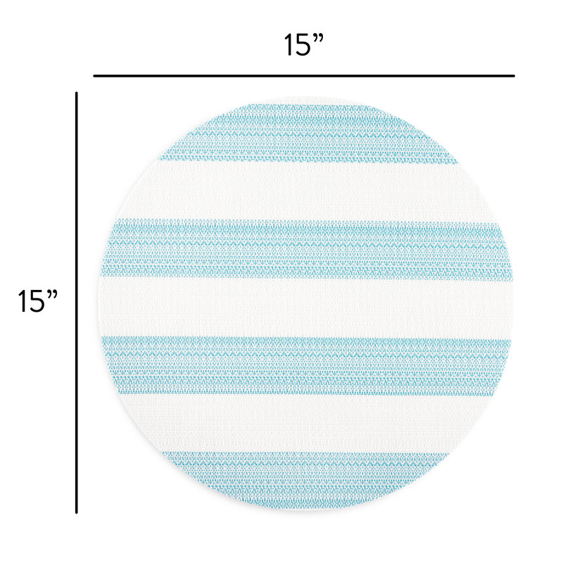 Napperon Town / Country Basics Cabana, Bleu sarcelle / blanc