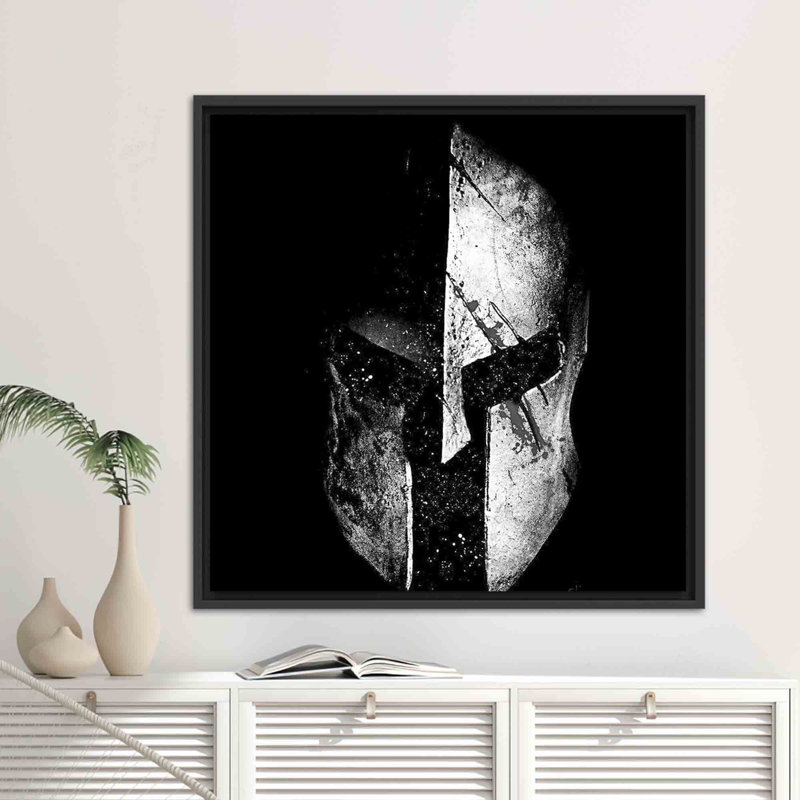 Print on Canvas, 20 cm H x 20 cm W, Framed Print without Mat, Black