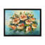 Bouquet de fleurs rétro rose foncé - peinture sur toile-59757740-59757743