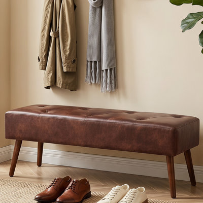 Sveina Faux Leather Upholstered Bench