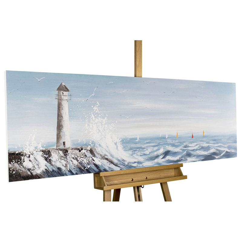 Acrylic Painting Lighthouse In Sight