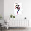 «Dynamic Watercolor Dancer», art mural contemporain coloré abstrait-129148355