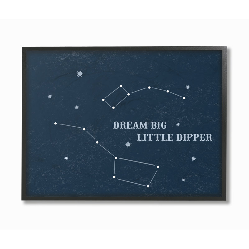 «Dream Big Little Dipper Stars», impression, H 16 po x l 20 po, Giclée encadrée noir minuit