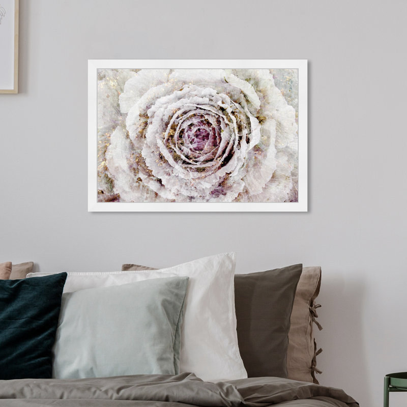 «Winter New York Flower», reproduction d'impression, H 18 po x l 26 po x p 0,5 po, Cadre blanc