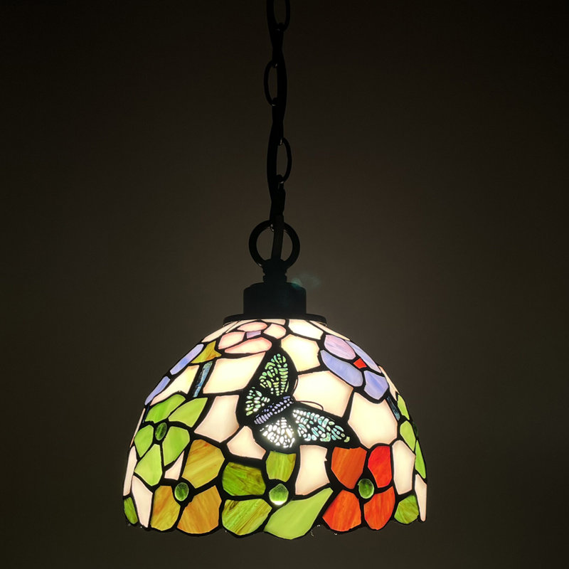 Beekman 1 - Light Matte Black Dome Pendant, 6" H x 8" W x 8" D
