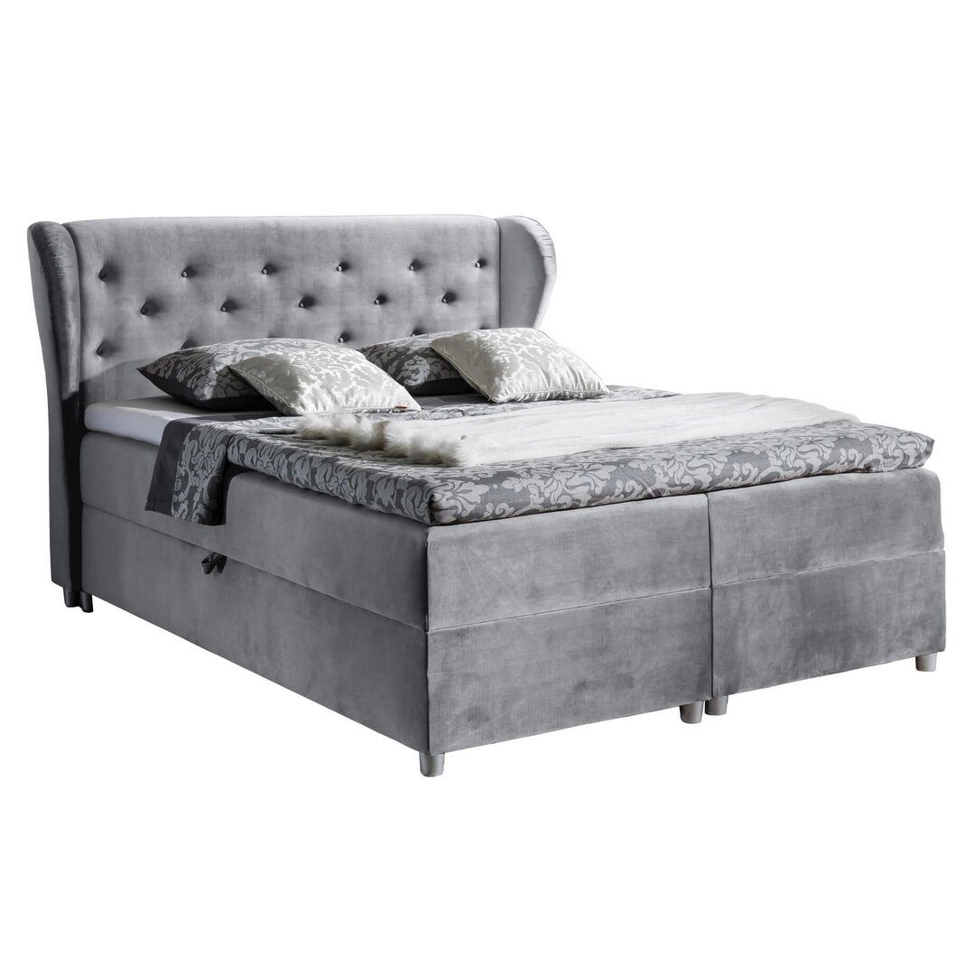 Boxspringbett Gendron mit Topper und Bettkasten