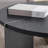 Round shape coffee table with three metal legs-1463808647