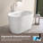 39" Freestanding Soaking Acrylic Bathtub With Seat