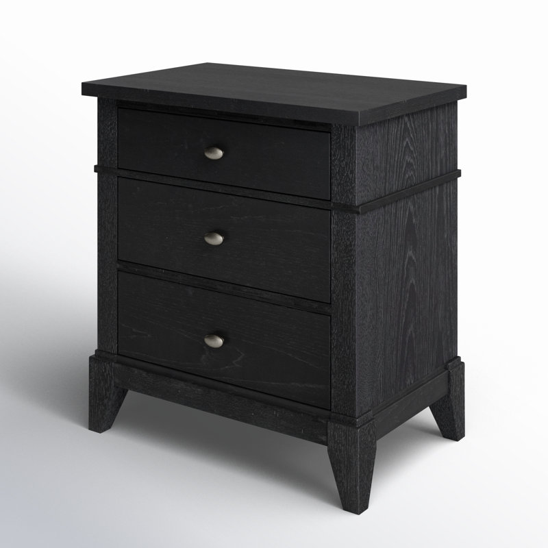 Mya 3 - Drawer Nightstand, Brown