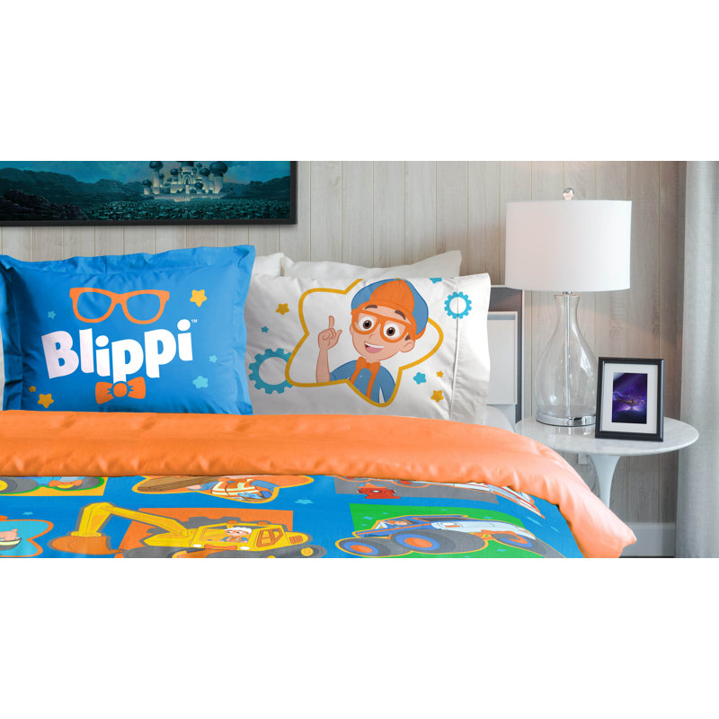 Blippi How Does This Work Bed Set With Sham, Twin Comforter + 4 Additional Pieces