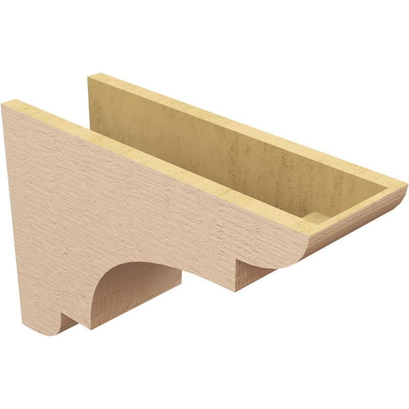 New Brighton cèdre brut grain de bois TimberThane Corbel, apprêté brun clair, H 14 po x l 7 po x P 21 po