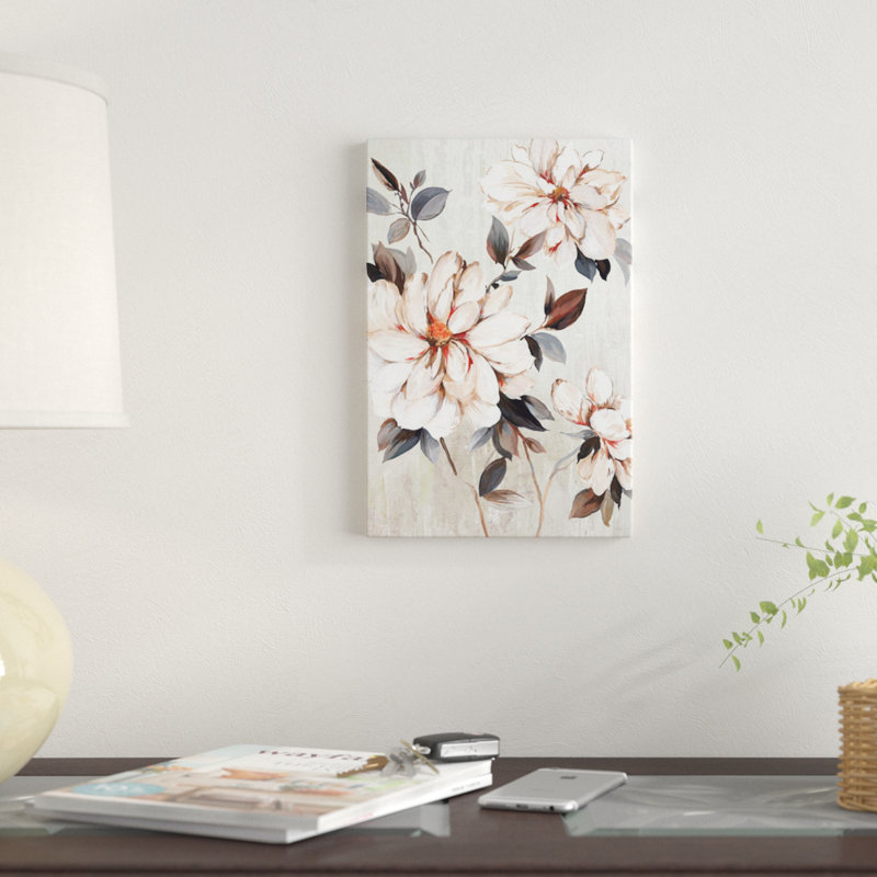 «Growing Floral», reproduction d'impression sur toile tendue, H 12 po x l 8 po x P 0,75 po, Toile tendue, Pas de tapis