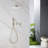 Modern 10" Wall Mounted Rainfall Shower System With Handheld Shower, Rotatable Shower-129178243