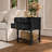 Classic 2-Drawer Nightstand with Open Shelf and Turned Legs-1594567076