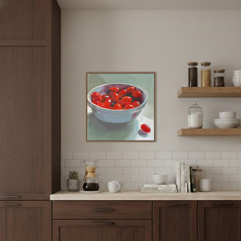«Cherry Tomatoes» par Jenny Westenhofer, reproduction d'art sur toile encadrée
