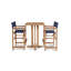 Captain 3 Piece Sunbrella Bar Height Dining Set-630700359