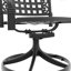5-Piece All-Weather Cast Aluminum Dining Set, Include 4 Swivel Chairs And 47.24" Round Table With Frame