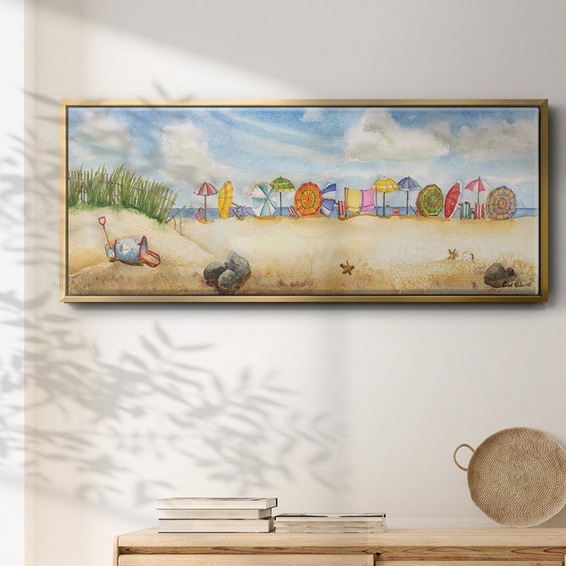 Building Sand Castles- Framed Canvas