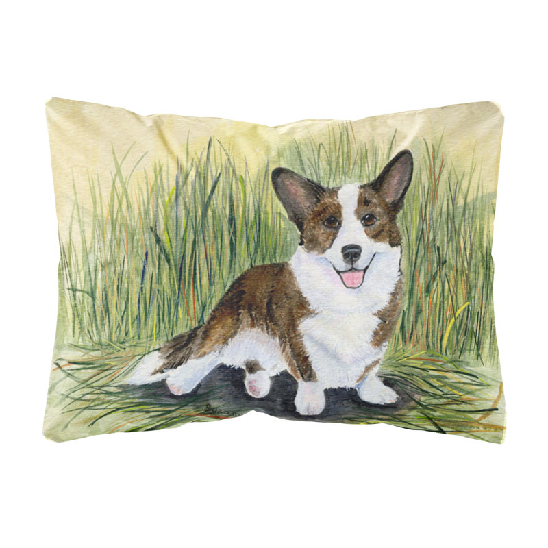Coussin décoratif intérieur/extérieur corgi