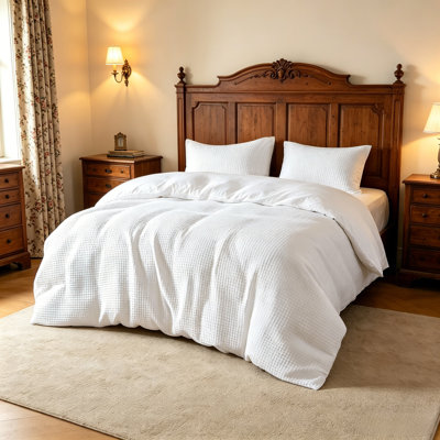 100% Cotton Waffle Weave Duvet Set
