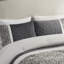 Édredon texturé à rayures - /, 5 pièces, avec coussins décoratifs, comprend les coussins-124917805