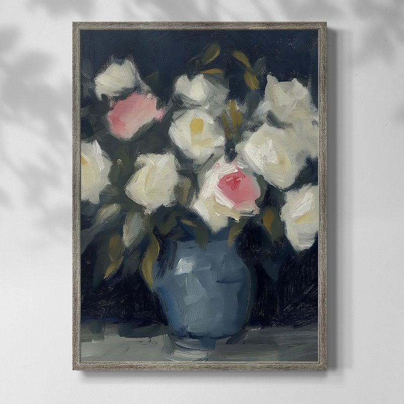 Série FLORAL DCxxI, reproduction encadrée - bois massif, H 30 po x l 24 po