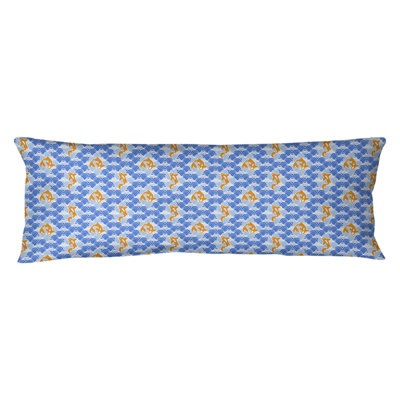 Coussin lombaire à poissons vagues koi