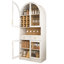 Vitrine 70 po de hauteur arquée avec portes en verre-1396809794