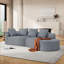 Canapé modulaire incurvé moderne de 116 po pour le salon, entièrement assemblé faisant face à la droite, revêtement Pearl | Polyester | Standard-997752245