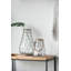 Vase de table en verre transparent / noir 18,1 "