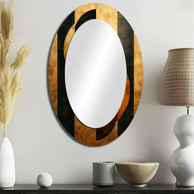Miroir mural géométrique noyer Essential Forms II