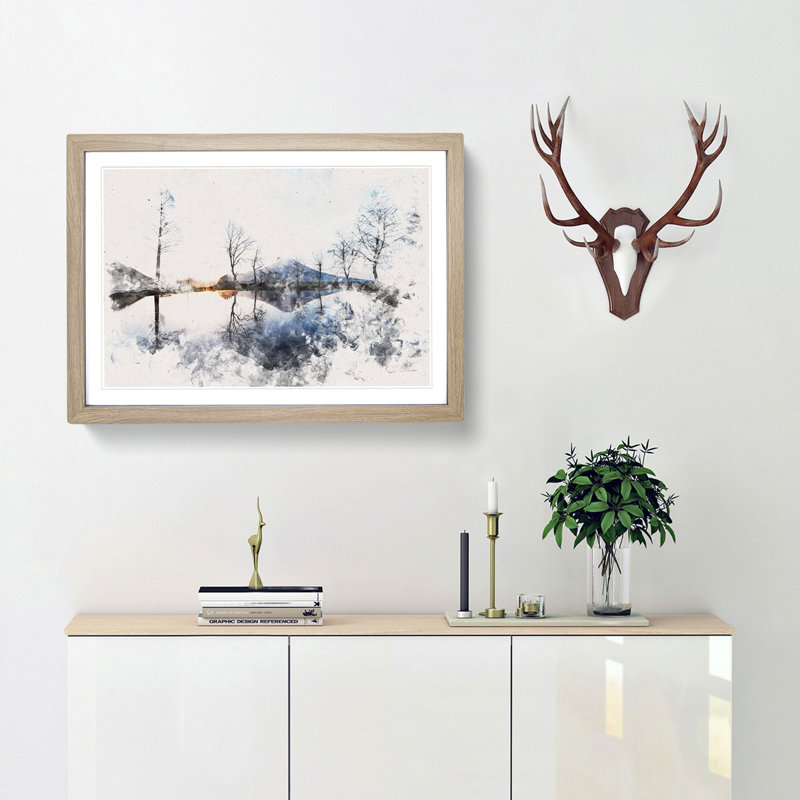 Mount Fuji in Fujinomiya Japan - Picture Frame Graphic Art Print, 45cm H x 63cm W x 2cm D, Oak Framed
