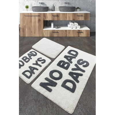 Luxurious Handmade Acrylic Bathmat Set (3 Pieces) | Antibacterial, Non-Slip, Machine Washable | Sizes: 15.7 x 23.6 inches, 23.6 x 39.4 inches, 19.7 x 23.6 inches | 100% Acrylic, Pile Height: 0.7-1.2 inches, 1450 g/m²
