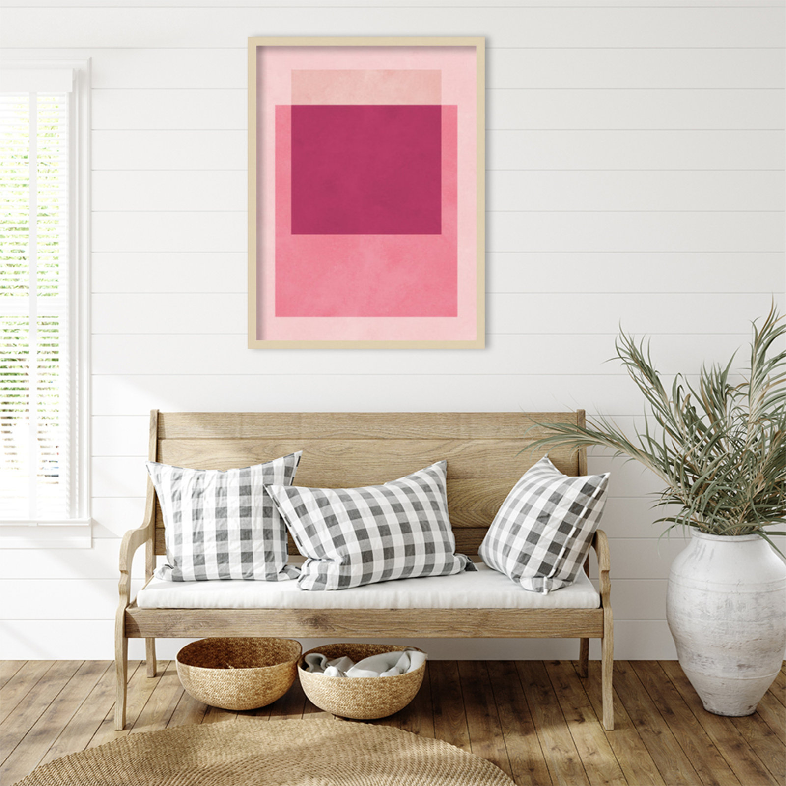 Overlapping Geometry 12 Print, 33" H x 25" W, Brown