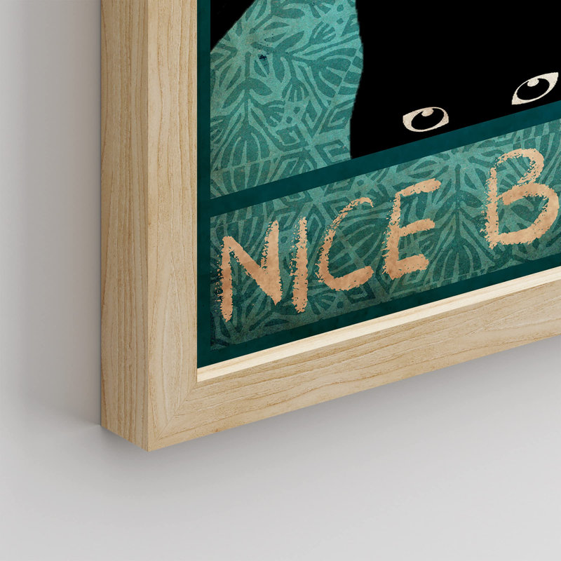 «Nice Bout Bathroom Decor Sneaky Black Cats Peeking» sur papier, Naturel, H 10 po x l 8 po